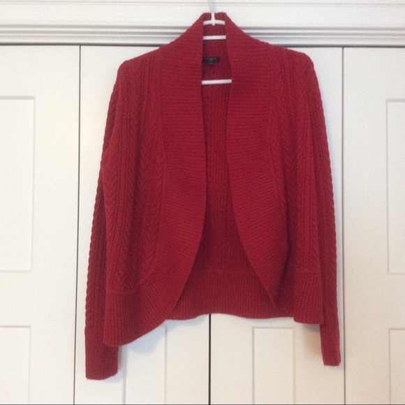 Talbots Red Cable Knit Cardigan Sweater - MP - Picture 11 of 12
